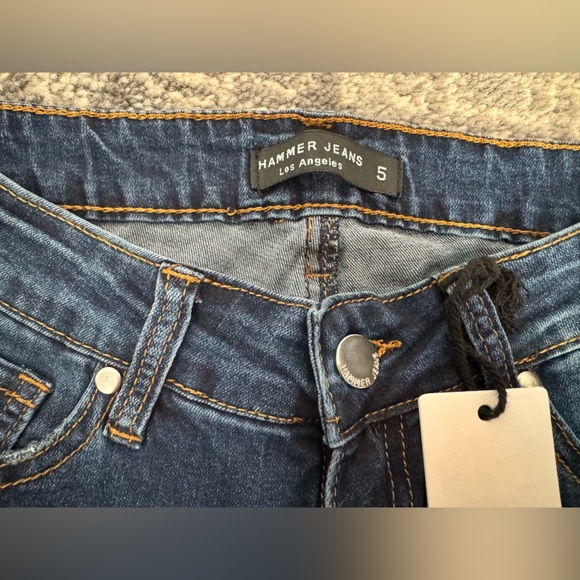 NWT Hammer Jeans with Animal Print Holes and Jean Cuff Size 5 - Picture 4 of 6
